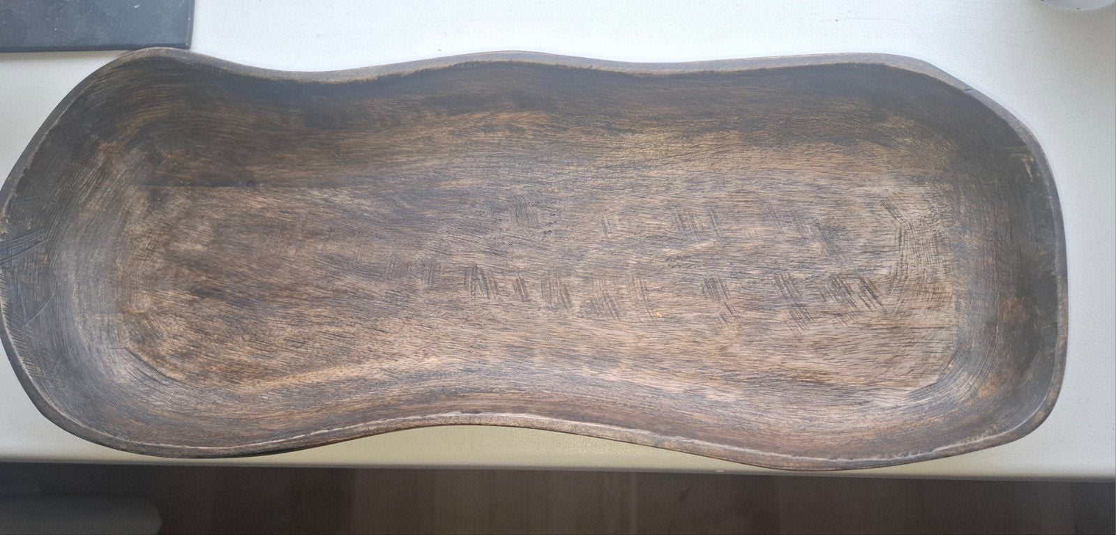 Walnoten houten organisch plateau, dienblad, Ophalen of Verzenden, Zo goed als nieuw, Overige vormen, Hout
