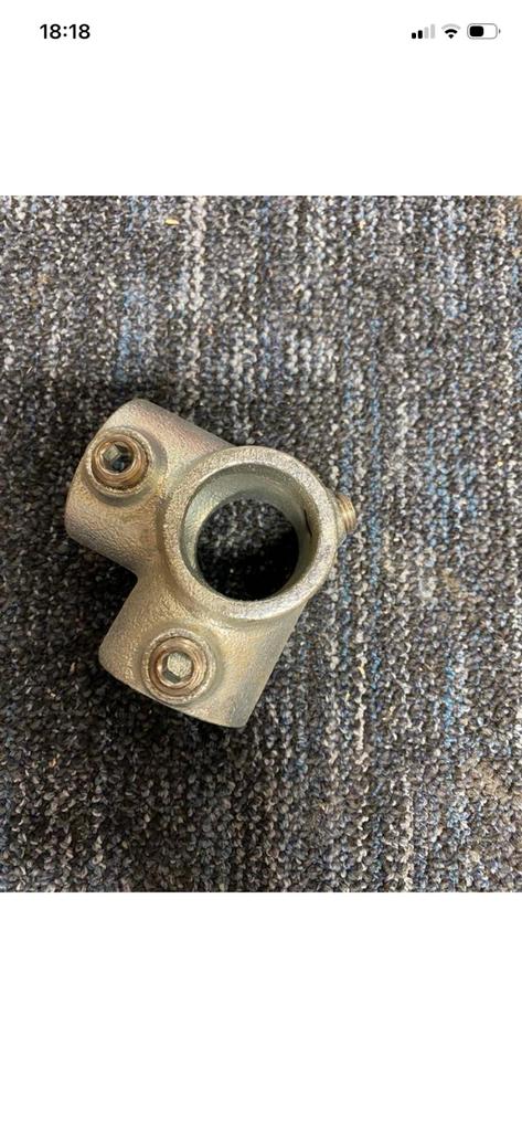 Buiskoppeling hoekstuk Zinkkleurig Nieuw Ø 33,7mm (6 stuks), Ophalen of Verzenden, Nieuw