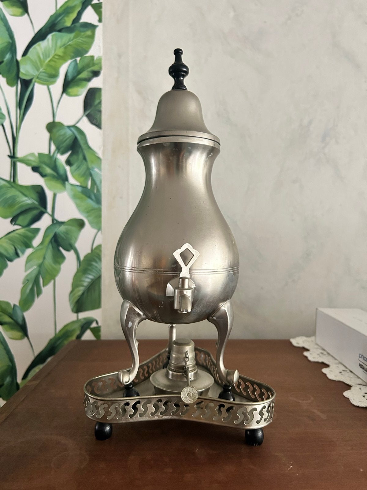 Antieke Samovar / Theeketel - Verzilverd, Antiek en Kunst, Ophalen of Verzenden