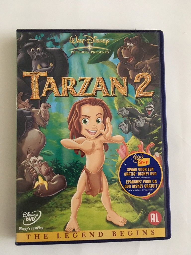 DISNEY dvd TARZAN 2 in ~~nieuw~~staat, Cd's en Dvd's, Dvd's | Tekenfilms en Animatie, Tekenfilm, Verzenden, Nederlands, Zo goed als nieuw