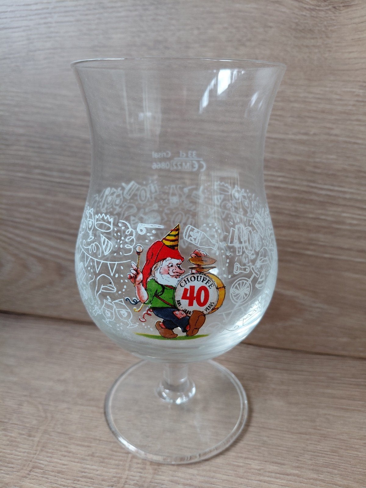 La Chouffe bierglas. 33cl 40 jaar, Verzamelen, Ophalen of Verzenden, Zo goed als nieuw, Glas of Glazen, Overige merken