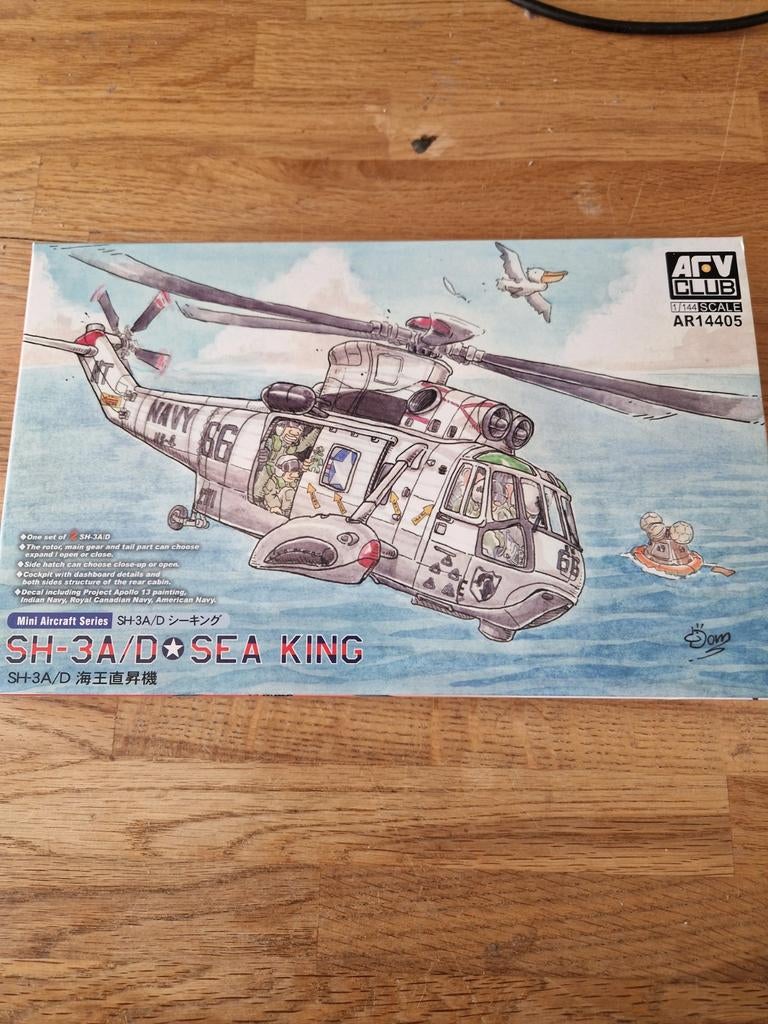 AGV Club SH-3A/D Sea King Modelbouw Helikopter 1:144, Overige merken, 1:144 tot 1:200, Helikopter, Nieuw