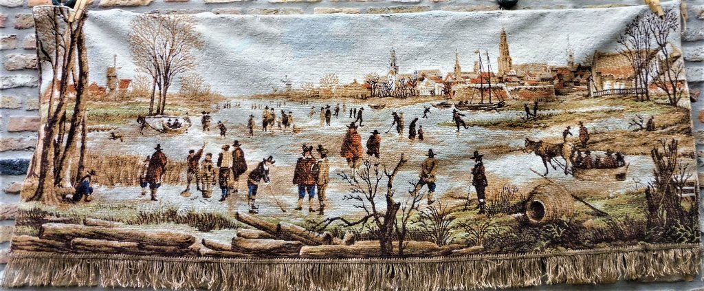 Wandkleed Riviergezicht bij winter naar Aert van der Neer, Ophalen of Verzenden