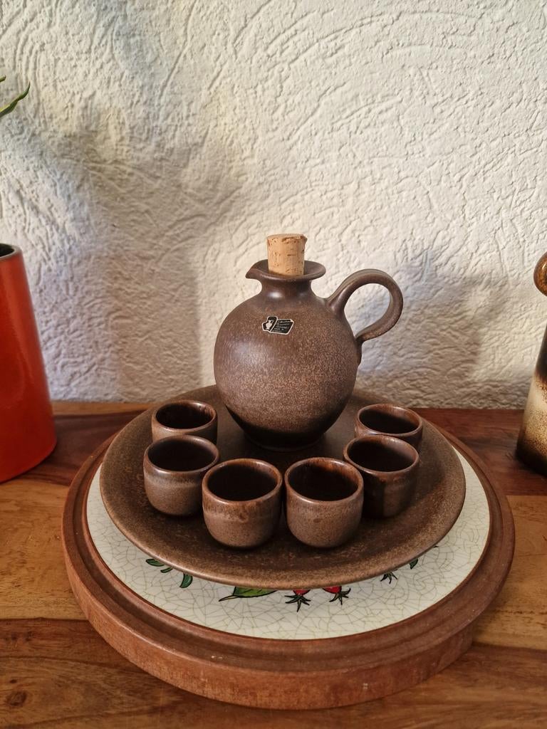 Vintage West Germany Schnaps Set – Silberdistel, Antiek en Kunst, Antiek | Servies compleet, Ophalen of Verzenden