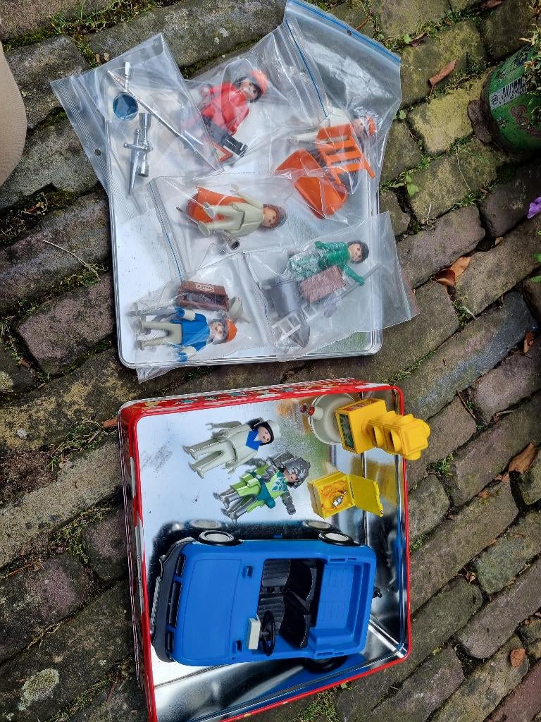 Vintage playmobil jaren 70/80 auto verkeerslicht ridders, Ophalen of Verzenden, Gebruikt