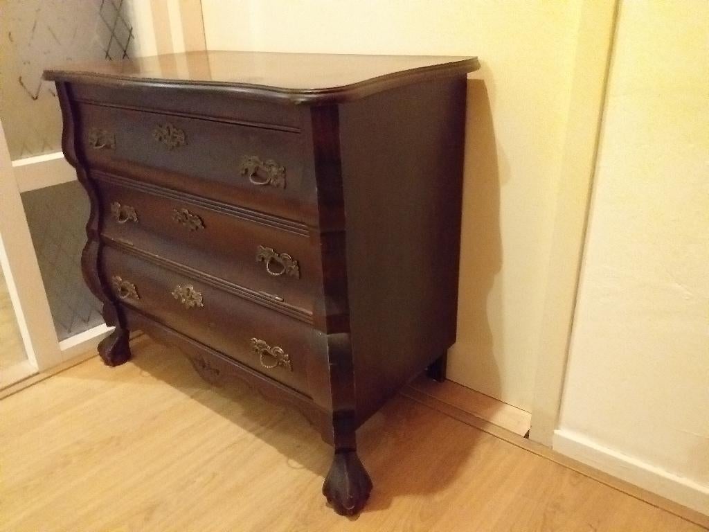 Barok kastje leeuwenpoten tv meubel drankenkast nachtkastje, Huis en Inrichting, Kasten | Televisiemeubels, Gebruikt, Barok vintage