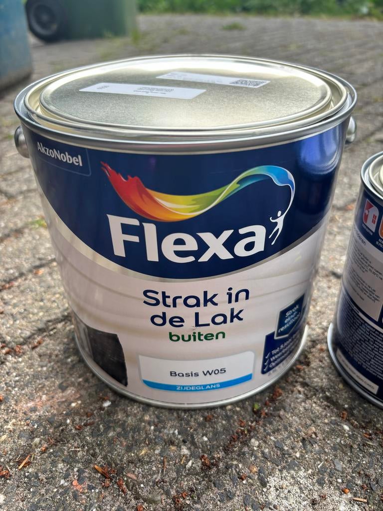 T.e.a.b: Flexa Buitenlak RAL1013 - 2,5L (85% vol) & 0,75L, Doe-het-zelf en Verbouw, Verf, Beits en Lak, Ophalen, Overige kleuren
