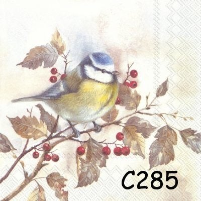 Servetten decoupage/bullet journal – pimpelmees C285, Verzenden, Nieuw