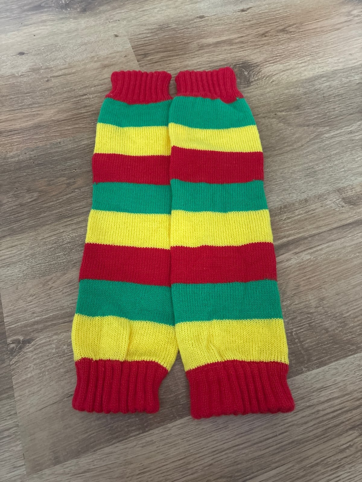 Beenwarmers - Rood, Geel, Groen Gestreepte Beenwarmers, Ophalen of Verzenden, Zo goed als nieuw