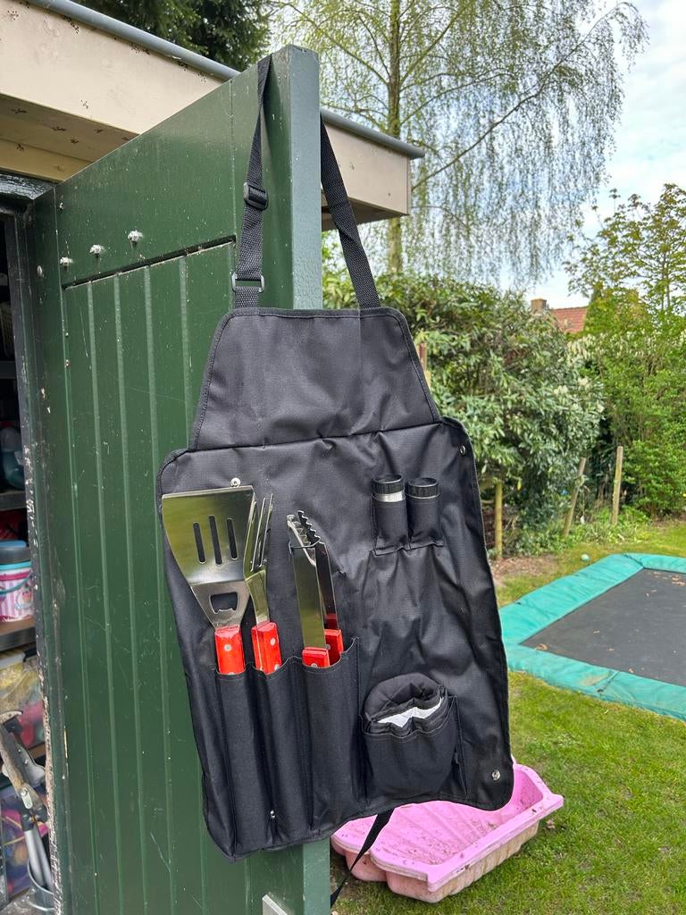BBQ schort met gereedschap - Compleet en handig!, Ophalen of Verzenden, Nieuw