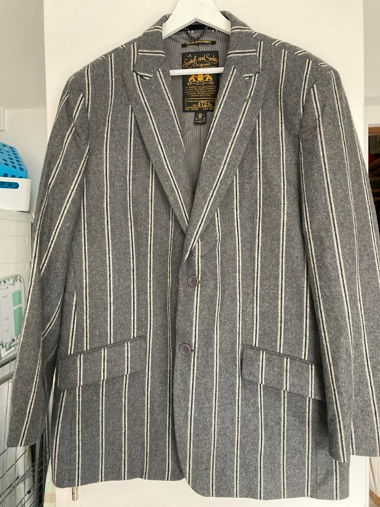 Scotch and Soda heren colbert maat 54, Ophalen of Verzenden, Zo goed als nieuw, Maat 52/54 (L), Grijs