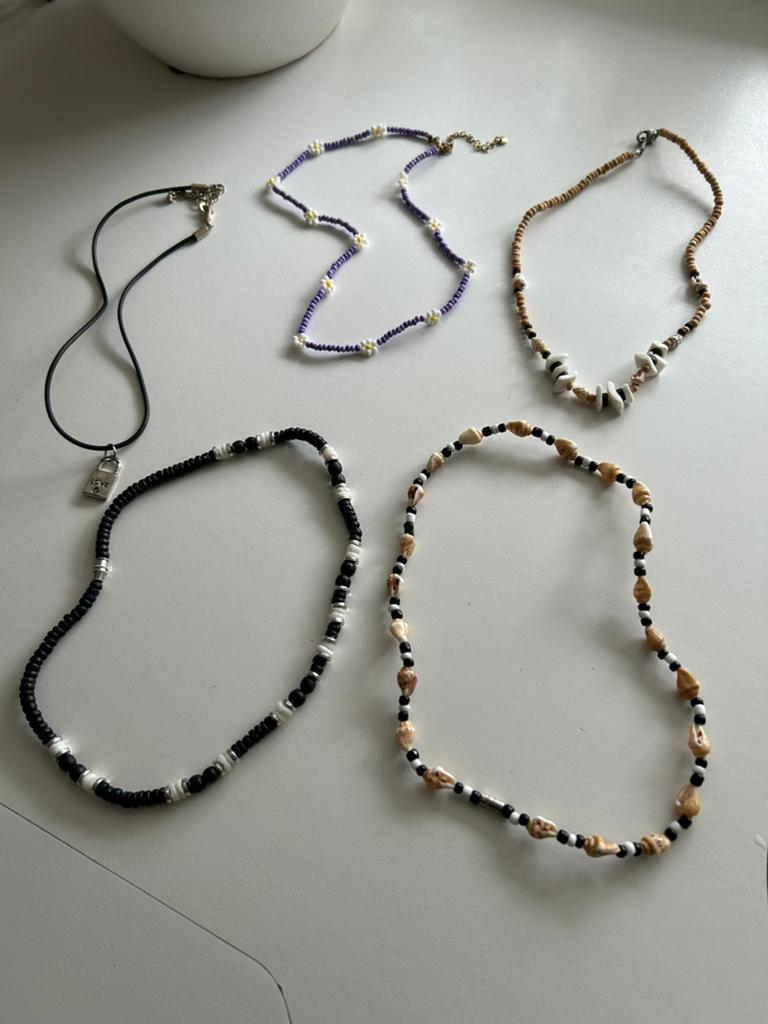 Meisjes/ Dames ketting, Ophalen of Verzenden, Gebruikt, Zwart, Overige materialen