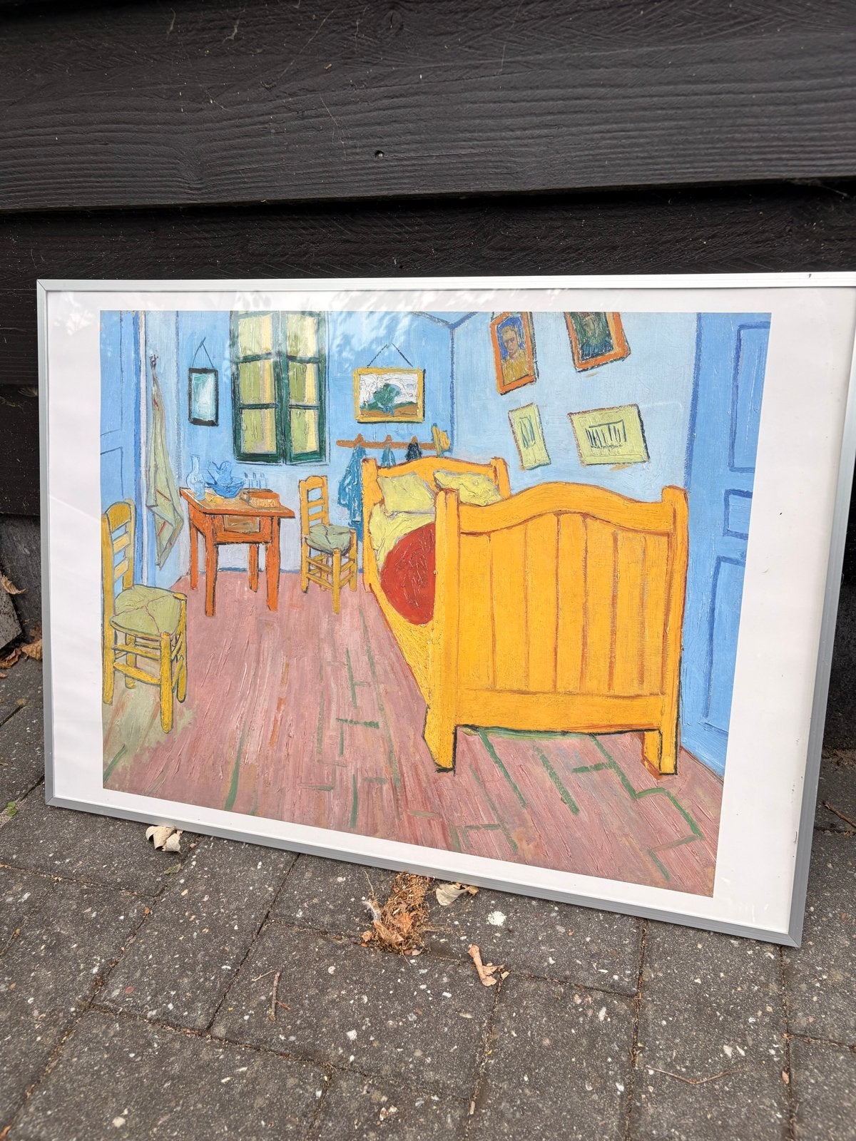 Ingelijste reproductie van Van Gogh's 'Slaapkamer', Antiek en Kunst, Ophalen, Expressionistisch, Print, Overige onderwerpen
