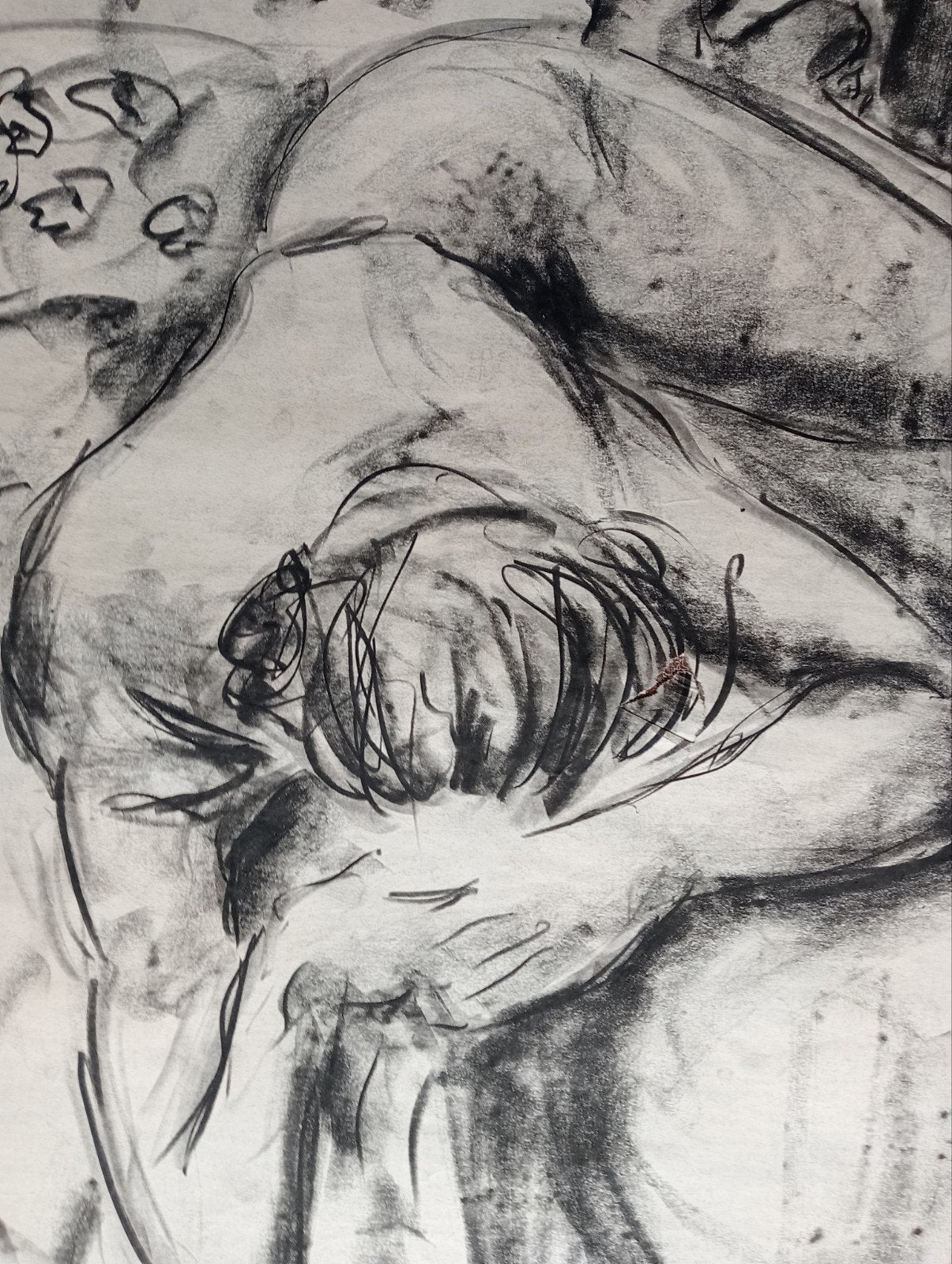 tekening jaren 90 liggend figuur, Ophalen of Verzenden