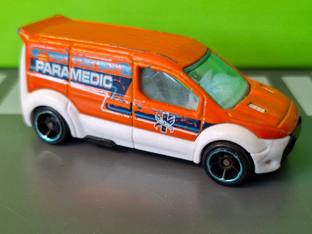 Hotwheels - Ford Transit Connect [oranje] 1/60, Ophalen of Verzenden, Gebruikt, Auto