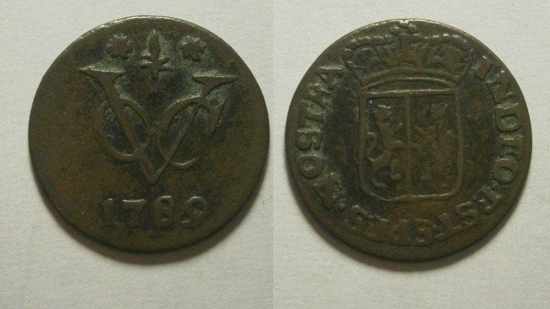 Gelderland ½ VOC Duit 1789, Postzegels en Munten, Ophalen of Verzenden, Vóór koninkrijk, 1 cent, Losse munt