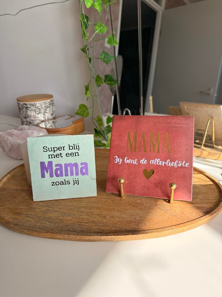 Tegeltjes moederdag/cadeau, Ophalen of Verzenden, Zo goed als nieuw
