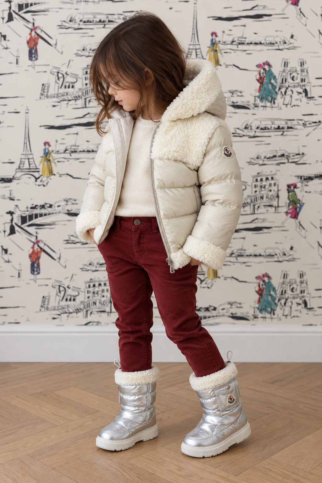 Moncler Dofi meisjes winterjas coll 25/26 maat 3 (450 euro), Moncler EU, Meisje, Ophalen of Verzenden, Zo goed als nieuw