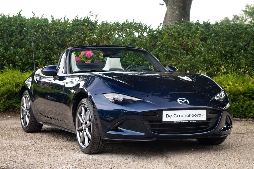Mazda MX-5 ND 2.0l SkyActiv-G 184 GT-M Deep Crystal Blue Mic, Achterwielaandrijving, Gebruikt, 4 cilinders, Cabriolet