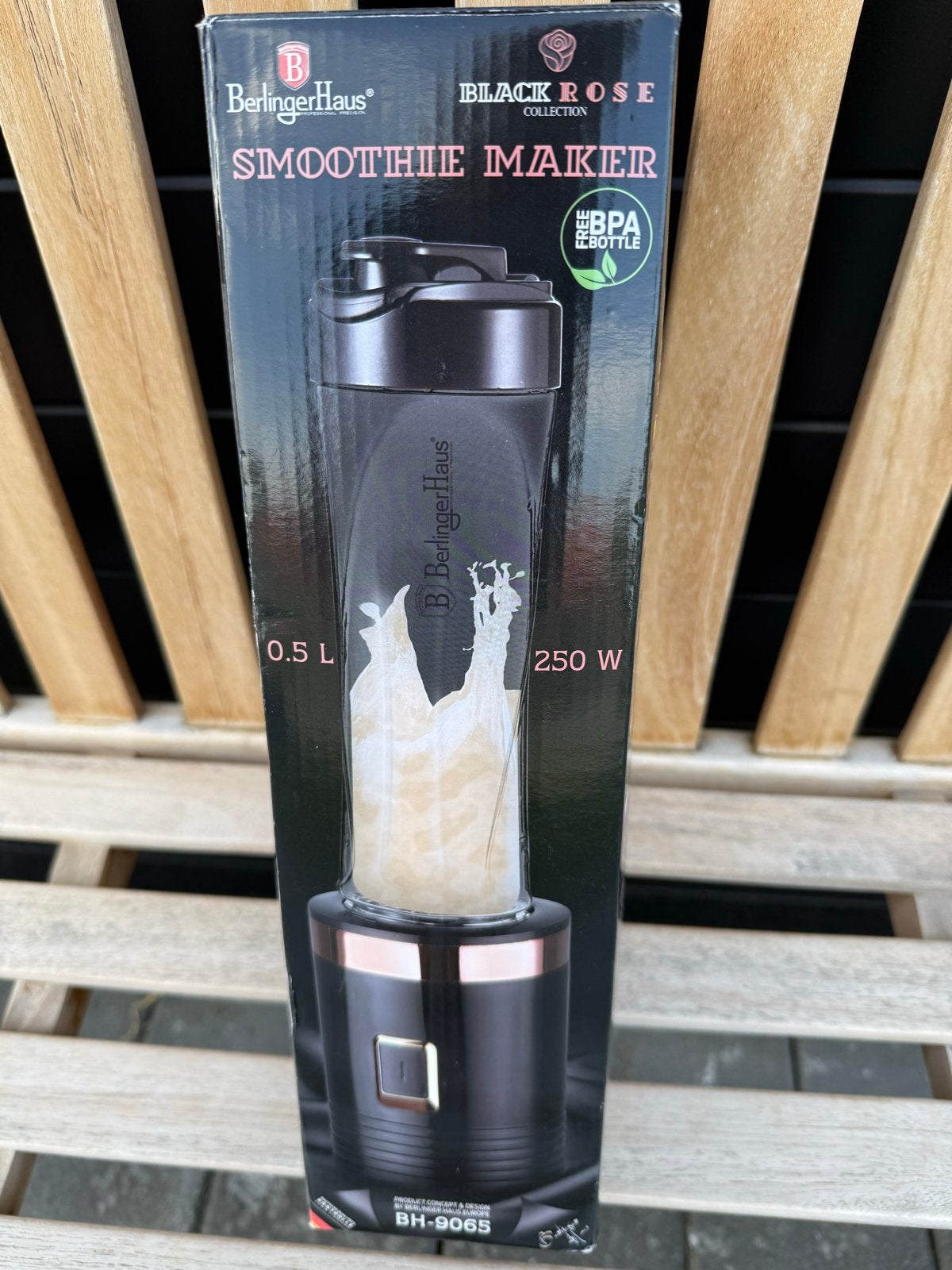 Berlinger Haus Smoothie Maker - Zwart, 250W, 0.5L, Ophalen, Nieuw, Blender to go