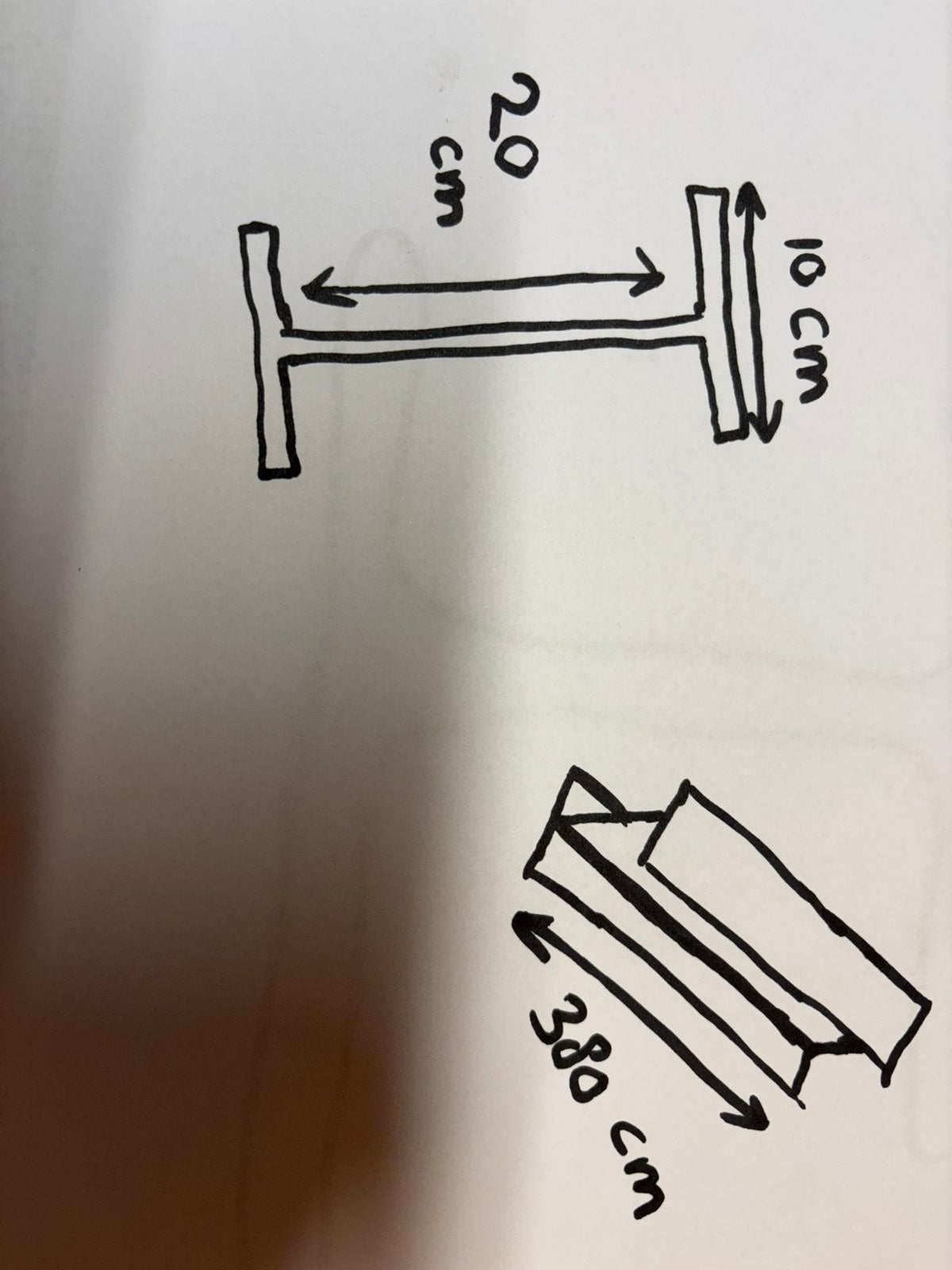 H-balk IPE200 380 cm lang 20x10x380 cm voor takel IPE 200, Ophalen, Zo goed als nieuw, 250 mm of meer