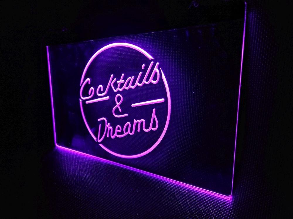 Cocktails and Deams ledlamp paars led wanddeco lamp, Info@deconoord.nl, Deco Noord, Nieuw, Ophalen of Verzenden