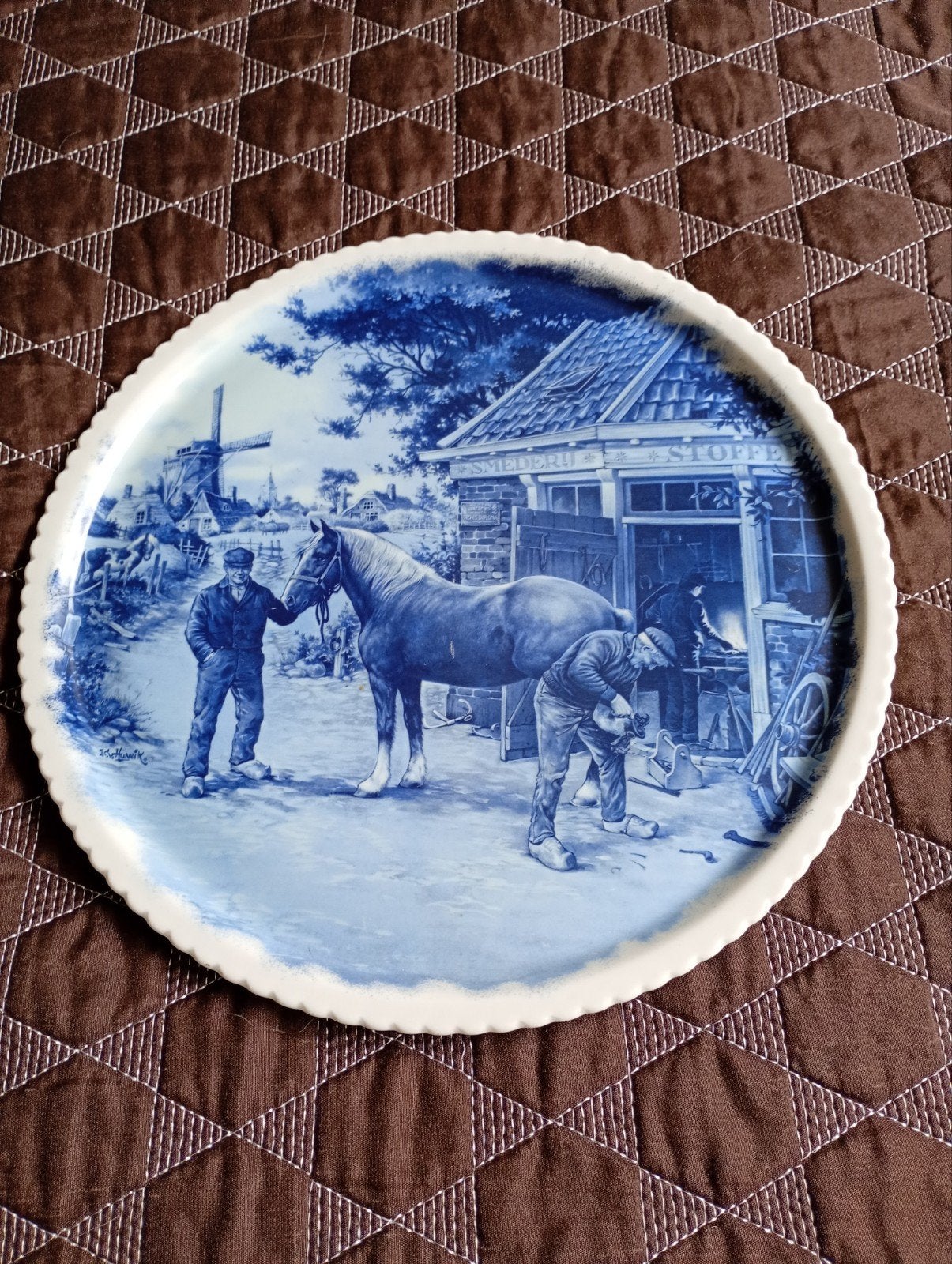 2 Mooie Delfsblauwe Schalen - Handgedecoreerd Holland, Ophalen of Verzenden