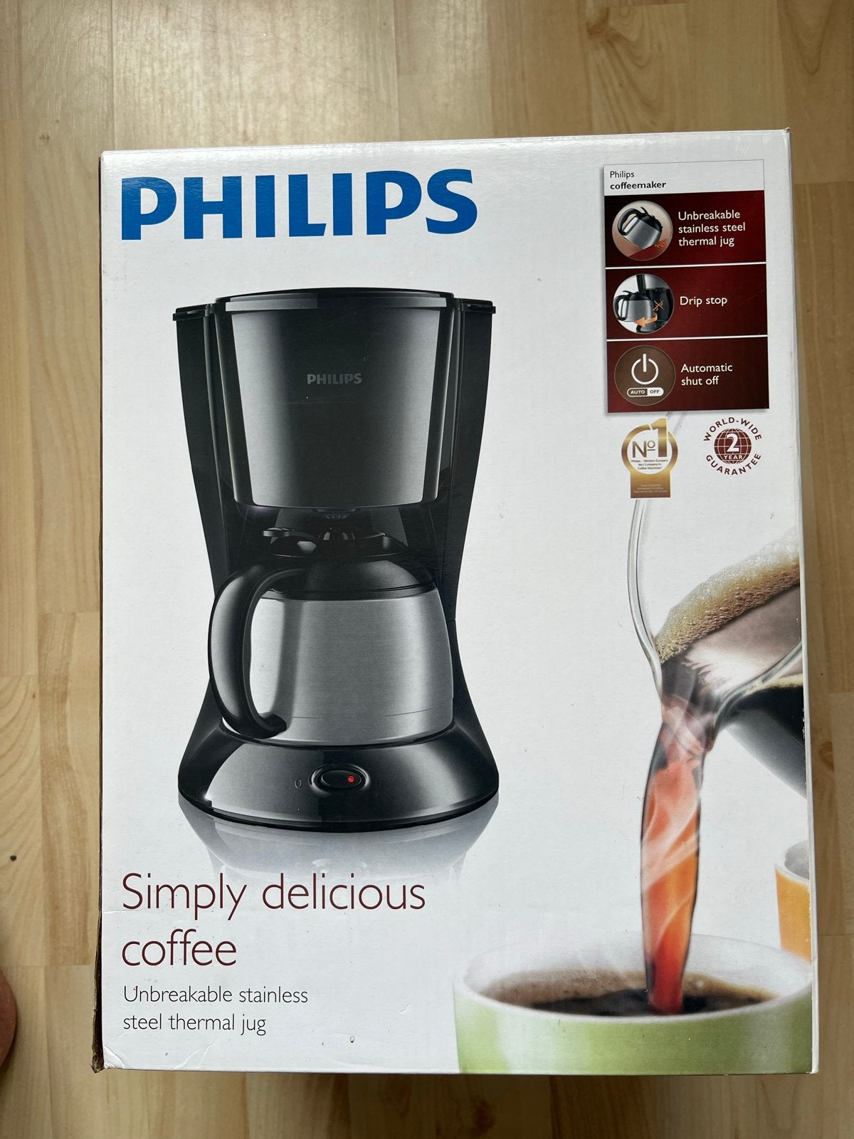 Philips Koffiezetapparaat met Thermoskan - Zo goed als nieuw, Witgoed en Apparatuur, 10 kopjes of meer, Koffiemachine, Gemalen koffie