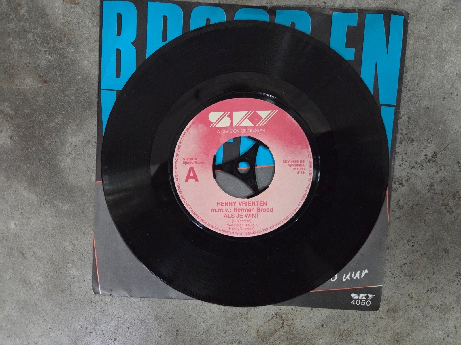 Henny Vrienten met Herman Brood - Als Je Wint 7 inch vinyl, Cd's en Dvd's, Gebruikt, Fotohoes, Ophalen of Verzenden, EP