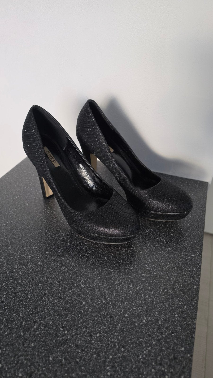Zwarte Pumps met Sparkle - Maat 39, Pumps, Zwart, Ophalen of Verzenden, Jumex