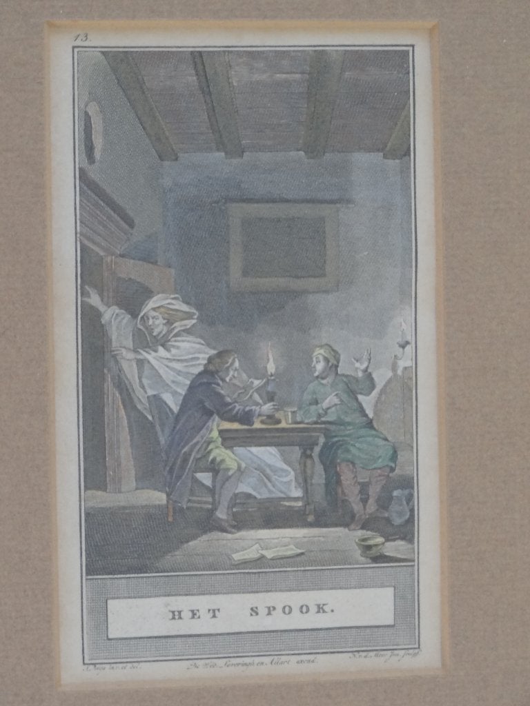 gravure Het spook uit Fabelen en vertelsels van F.C. Gellert, Antiek en Kunst, Dagelijks leven, Ophalen of Verzenden, Gravure