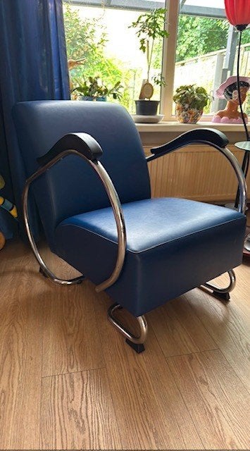 RETRO FAUTEUIL  DE DIKKERD, Ophalen, Gebruikt, 75 tot 100 cm, 50 tot 75 cm