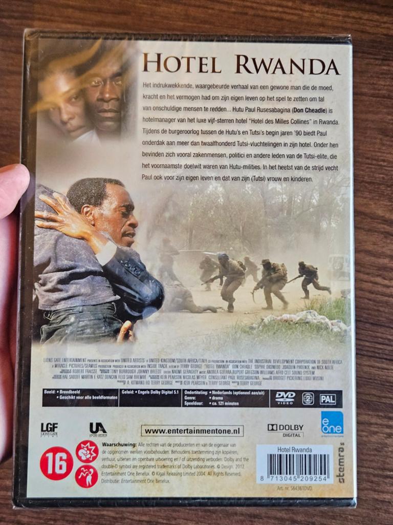 DVD Hotel Rwanda Don Cheadle Nick Nolte NIEUW gesealed, Alle leeftijden, Ophalen of Verzenden, Nieuw in verpakking