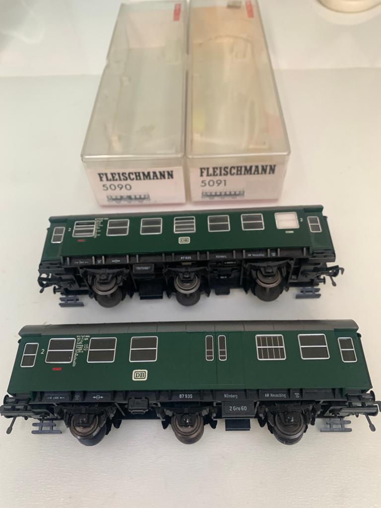 Set Fleischmann 5090 / 5091 DB 3 assige wagons in OVP, Gelijkstroom, Fleischmann, Wagon, Ophalen of Verzenden