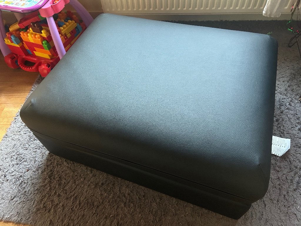 Ikea poef antraciet nieuw in doos, Ophalen, 50 tot 75 cm, Nieuw, Rechthoekig
