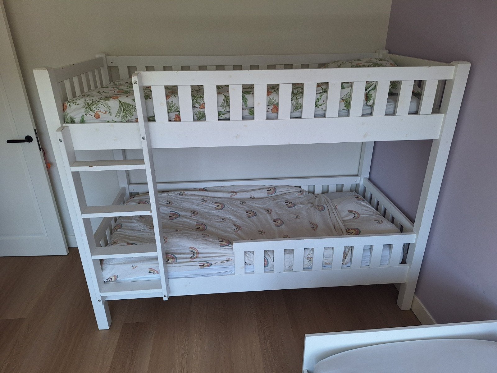 Rockwood Stapelbed - Wit Houten Kinderbed, Ophalen, Gebruikt, 90 cm, 160 tot 180 cm
