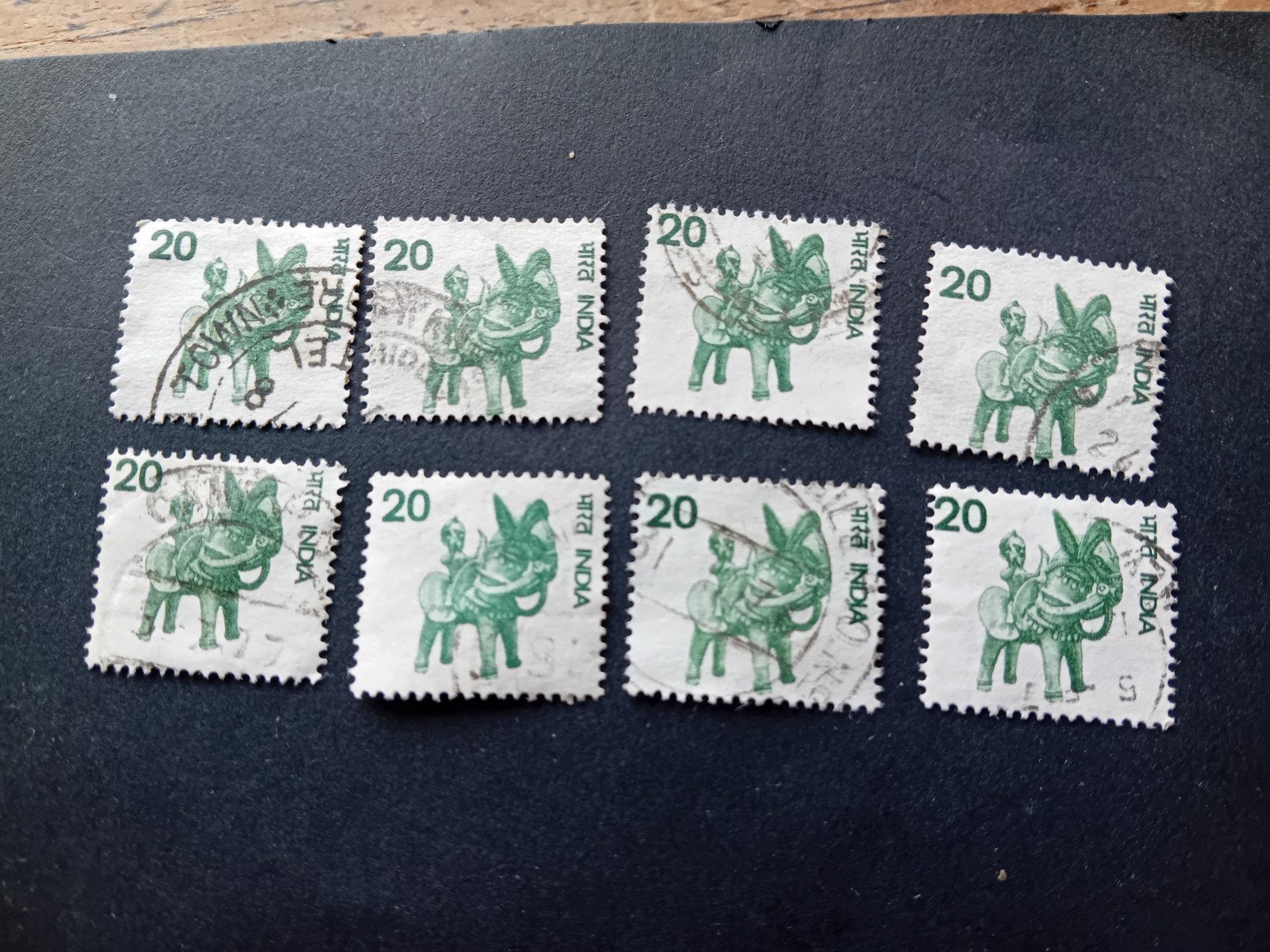 Indiase postzegels met olifant, 20 paisa, Ophalen of Verzenden, Zuid-Azië