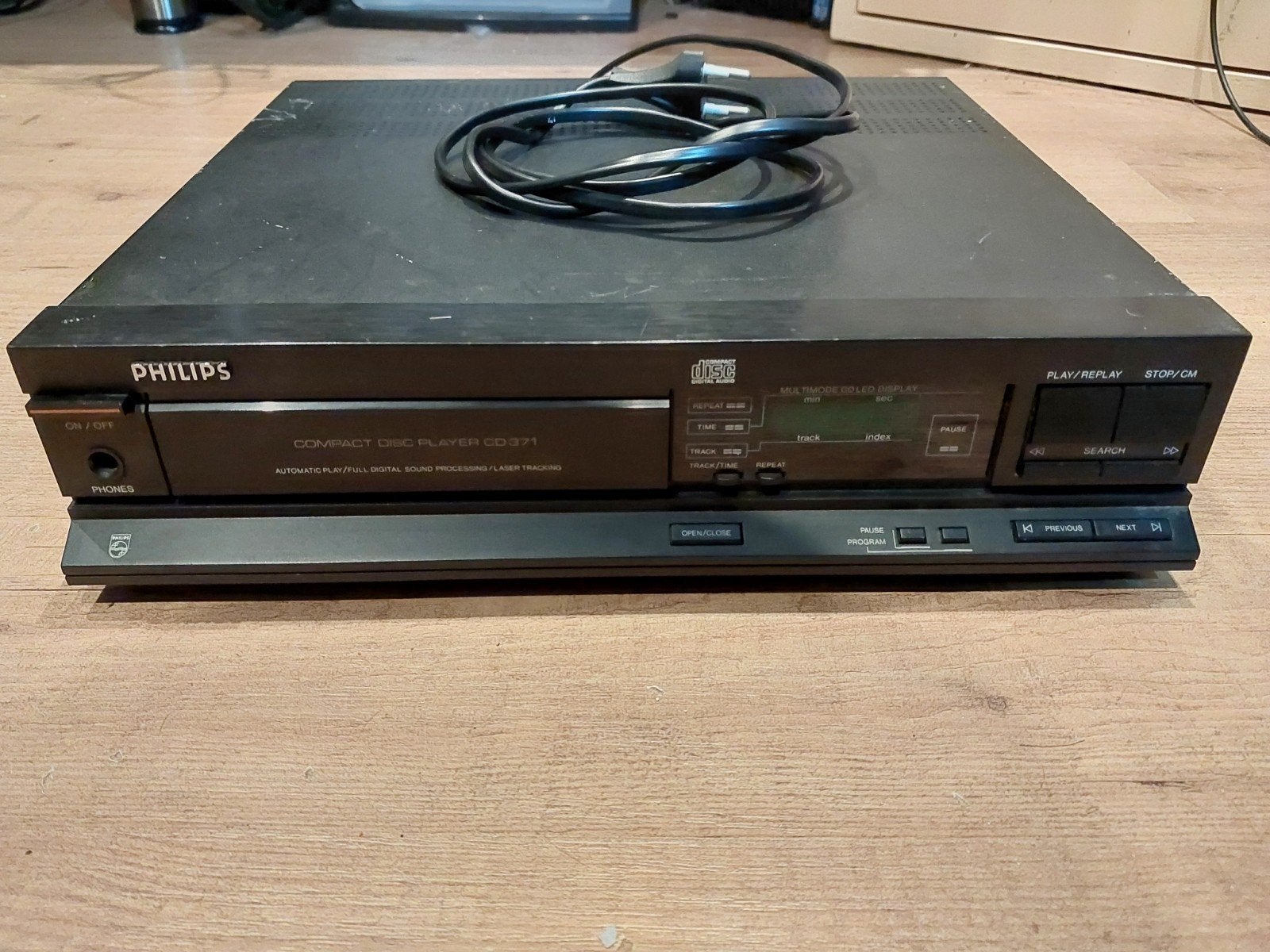 Philips CD-371 Compact Disc Speler - Vintage Audio, Ophalen, Gebruikt, Philips