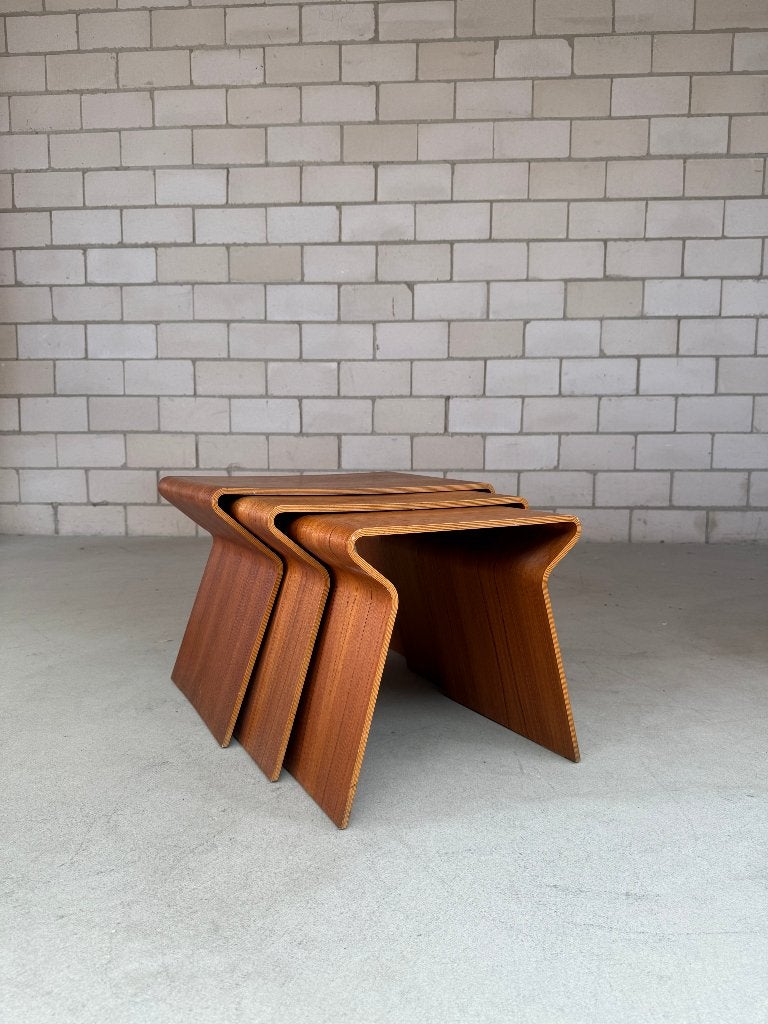 Vintage nesting tables by Grete Jalk, Ophalen, Gebruikt, X, Bruin