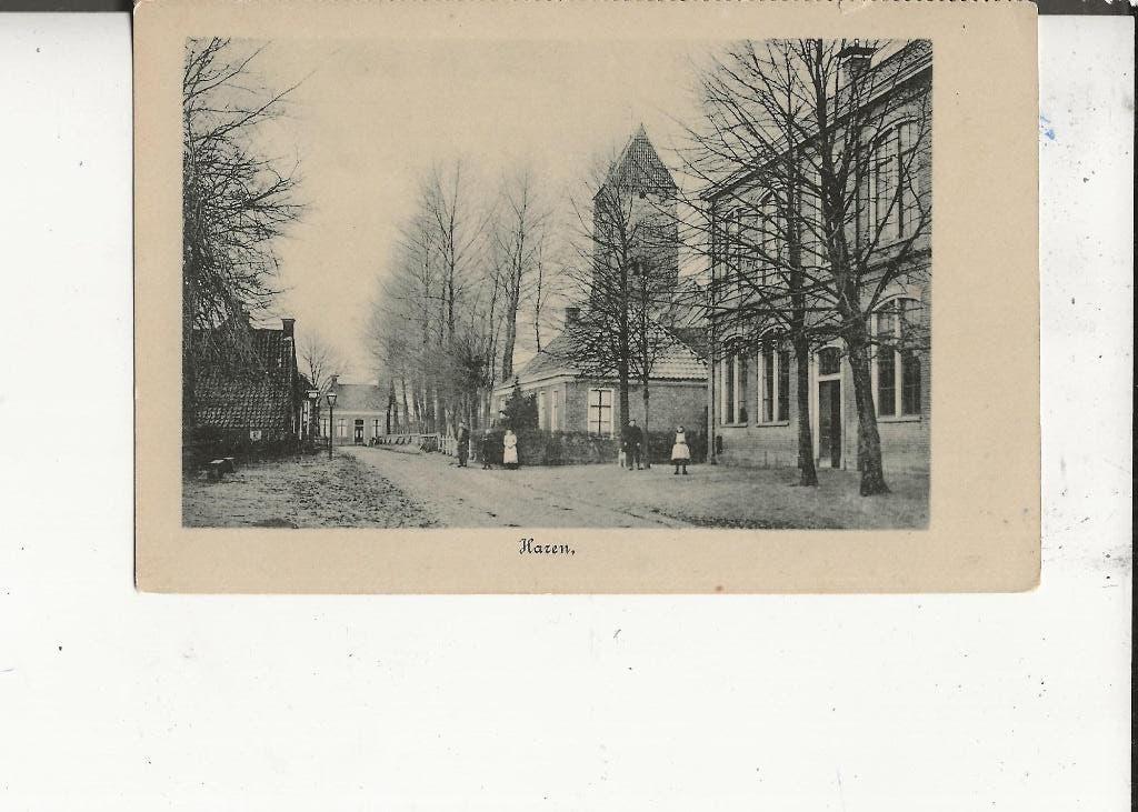 Haren Dorpsgezicht met Kerk 1902, Ophalen of Verzenden, Voor 1920, Ongelopen, Groningen