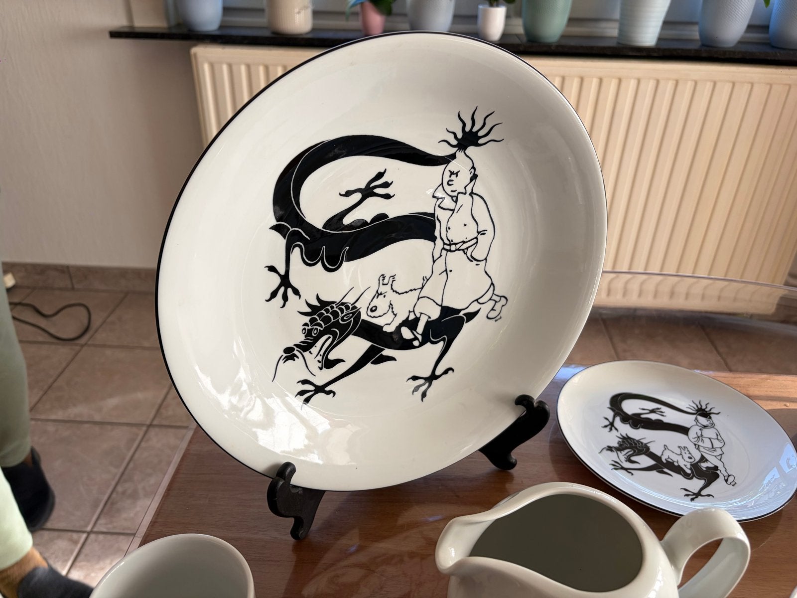 Compleet Kuifje servies - De Blauwe Lotus - Axis Paris, Ophalen of Verzenden