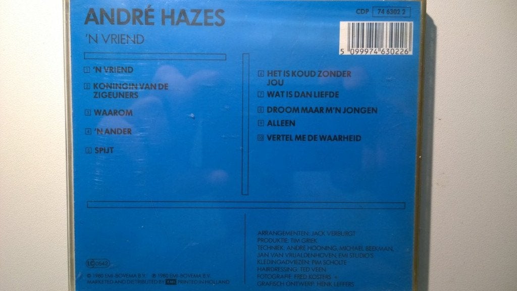 André Hazes - 'n Vriend, Ophalen of Verzenden, Zo goed als nieuw, Levenslied of Smartlap, Album