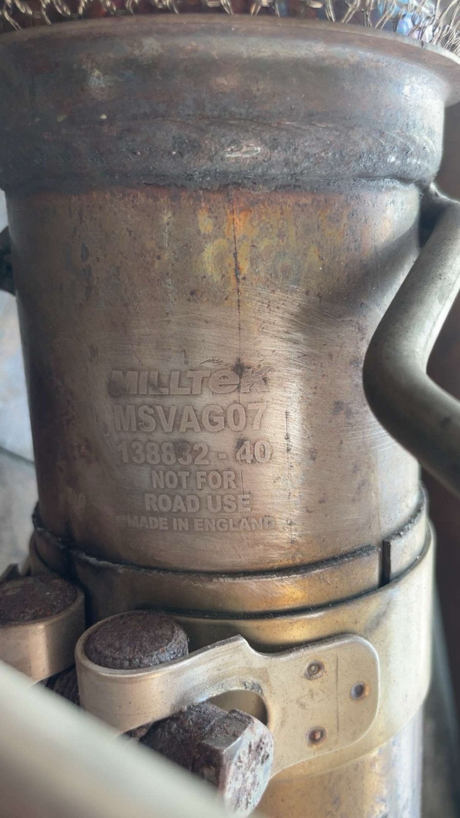 Miltek Downpipe Catless Golf 7.5 GTI - Gebruikt, Auto-onderdelen, Uitlaatsystemen, Ophalen of Verzenden, Gebruikt, Volkswagen