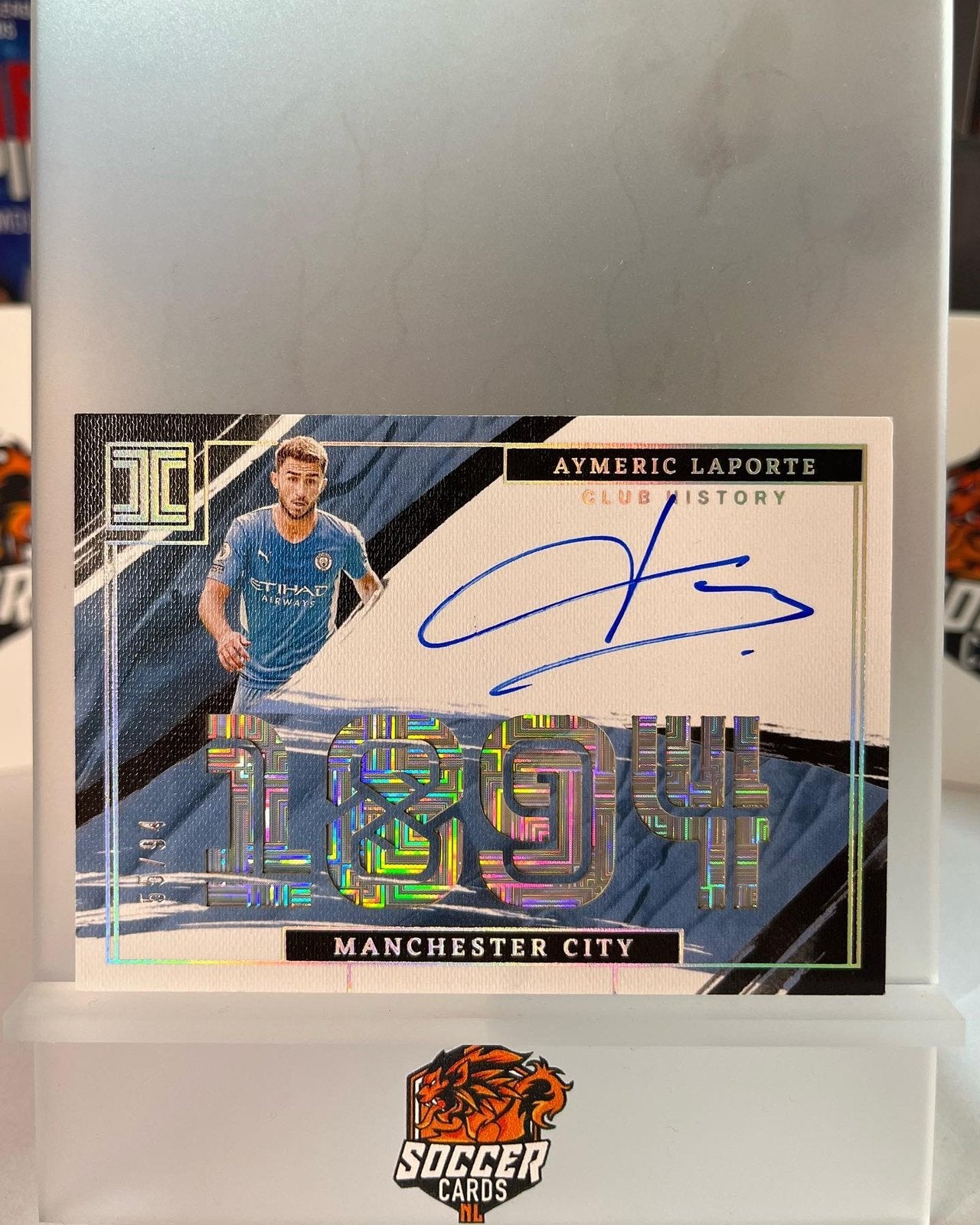 2021-22 Panini Impeccable Aymeric Laporte /94 Handtekening, Ophalen of Verzenden, Zo goed als nieuw, Buitenlandse clubs, Poster, Plaatje of Sticker
