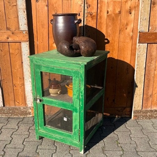 Vliegenkast groen kast voorraad brocante 50 x 50,5 x 76,5 cm, Antiek en Kunst, Ophalen