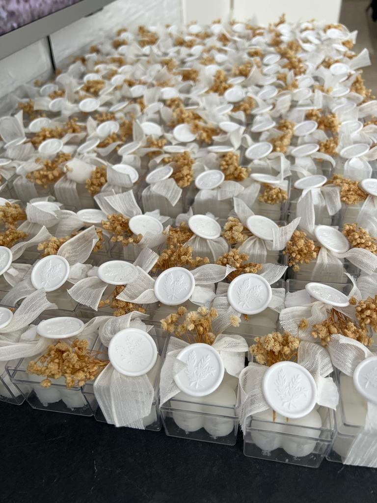 Bedankjes bubbelkaars!!!150 st., Ophalen of Verzenden, Nieuw, Feestartikel, Geboorte of Huwelijk
