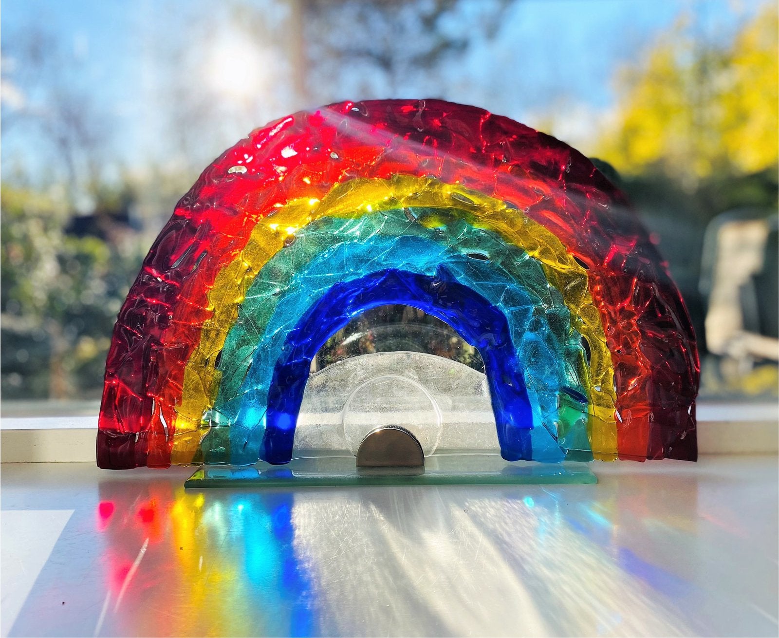 Glasfusie, glaskunst, glas, gesmolten glas, rainbow!, Ophalen