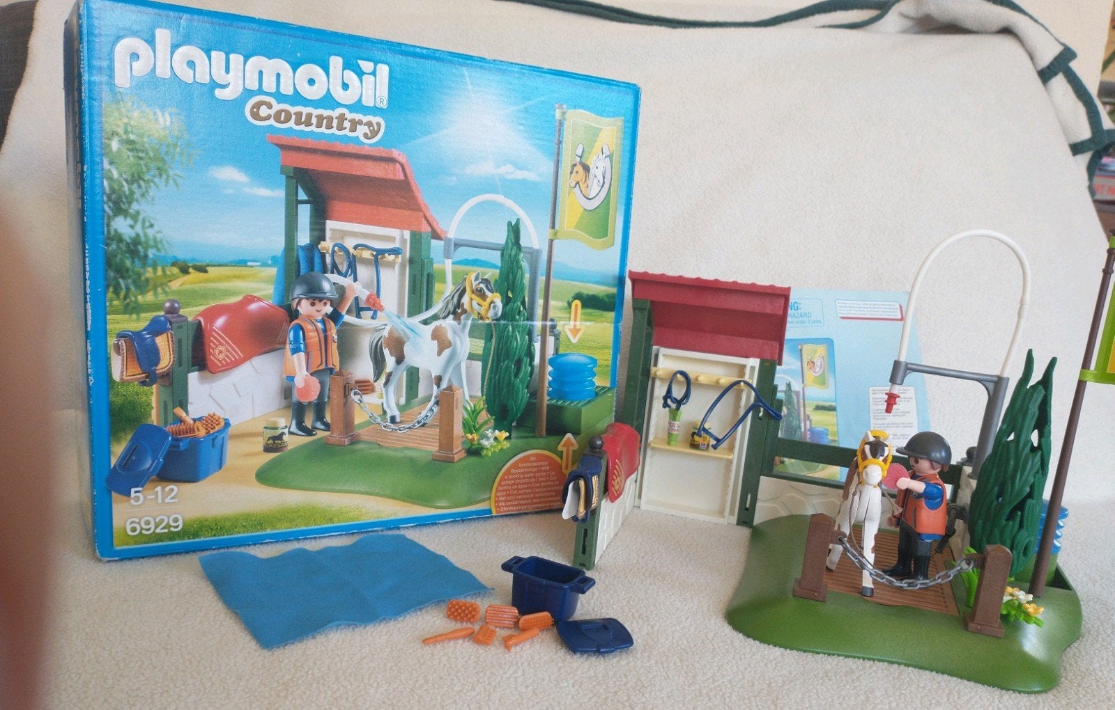playmobil country 6929 paard in de wasplaats, Kinderen en Baby's, Complete set, Overige typen, Ophalen of Verzenden, Zo goed als nieuw