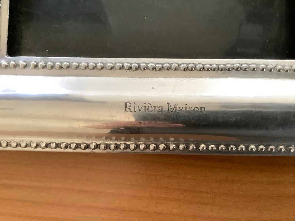 Riviera Maison Fotolijst met Haak en Ring - Zilverkleurig, Ophalen of Verzenden, Zo goed als nieuw, Metaal of Aluminium, Minder dan 50 cm