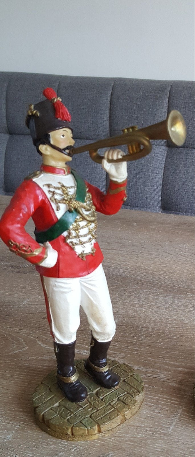 grote muzikant met trompet kerst beeld kerstmarkt Duitsland, Ophalen of Verzenden, Zo goed als nieuw